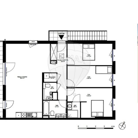 Appartement 3 chambre(s) à vendre - Dietwiller