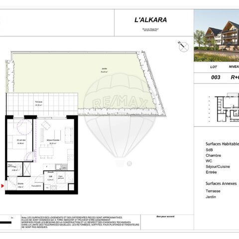 Appartement 1 chambre(s) à vendre - Rosenau